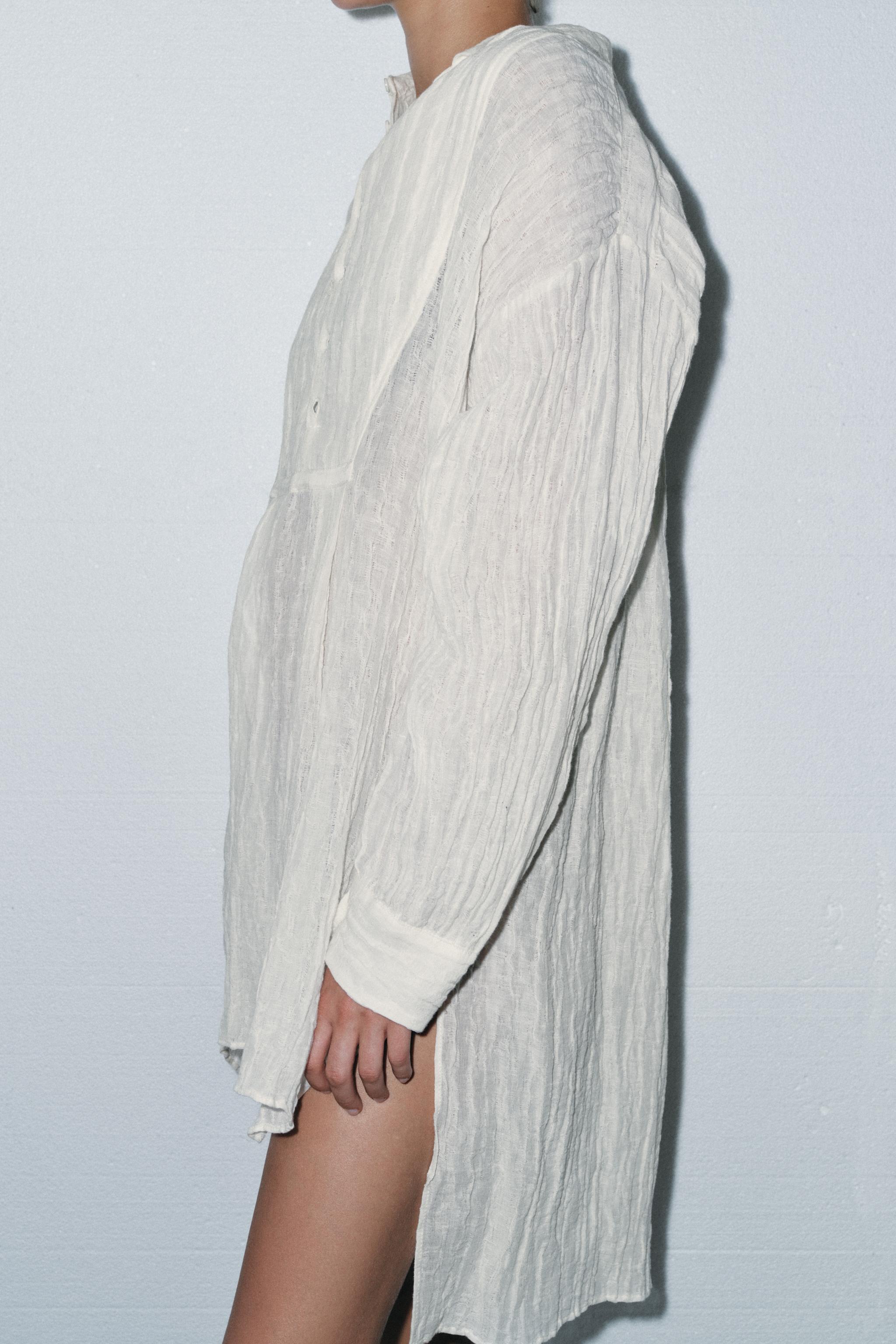 CHEMISE EFFET FROISSÉ AVEC LIN ÉDITION LIMITÉE